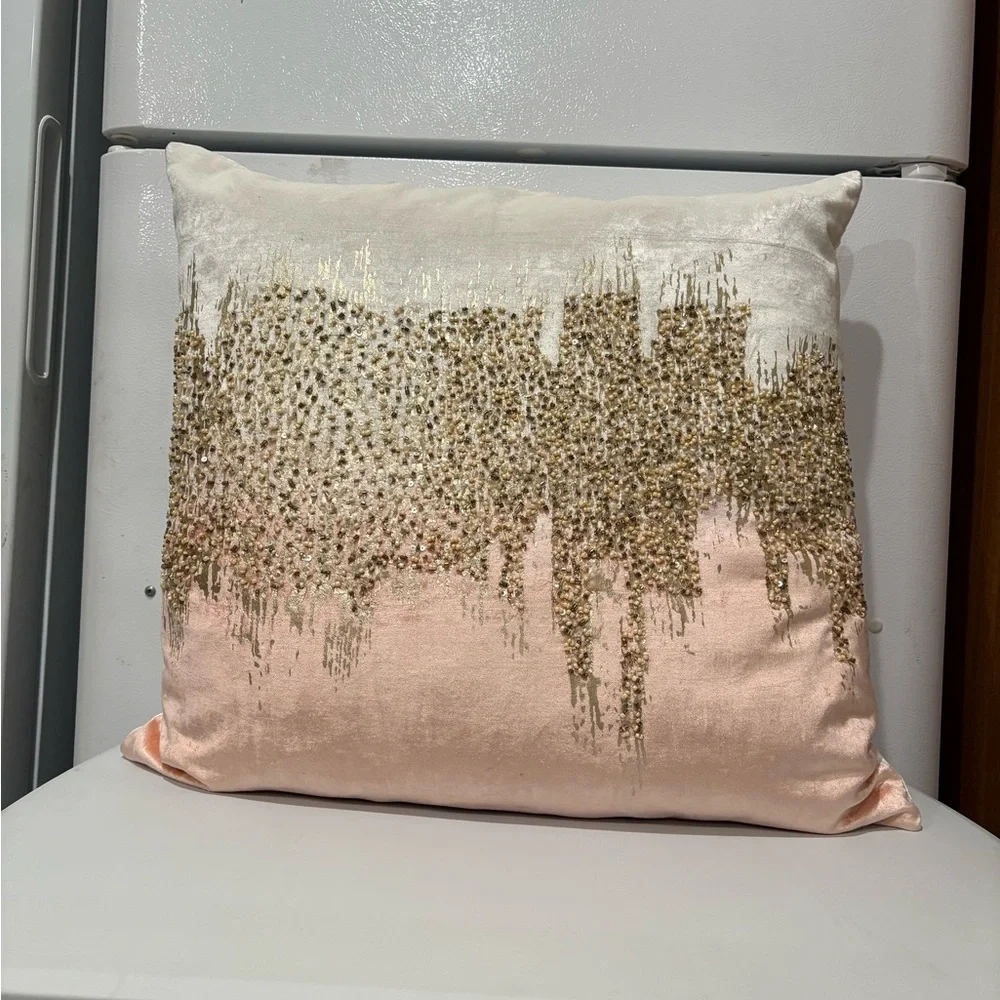 Z Gallerie Joie De Vivre 22” Pillow Blush